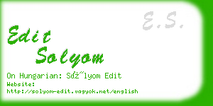 edit solyom business card